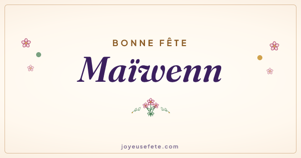 Image « Bonne fête Maïwenn » au format large