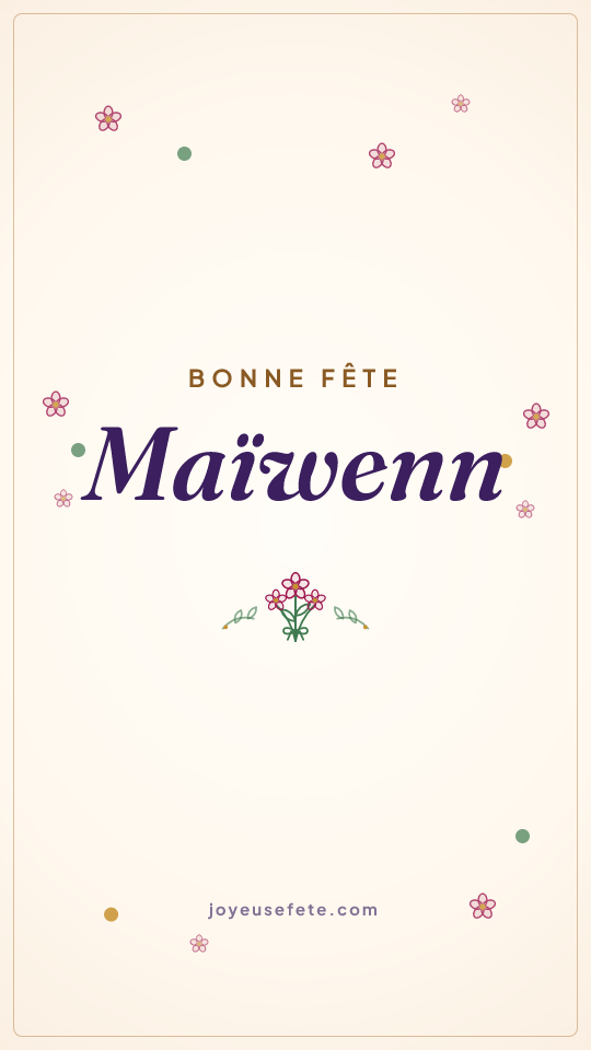 Image « Bonne fête Maïwenn » au format story