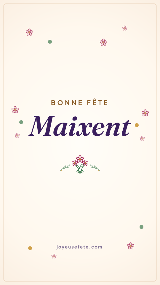Image « Bonne fête Maixent » au format story