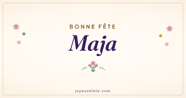 Image « Bonne fête Maja » au format large