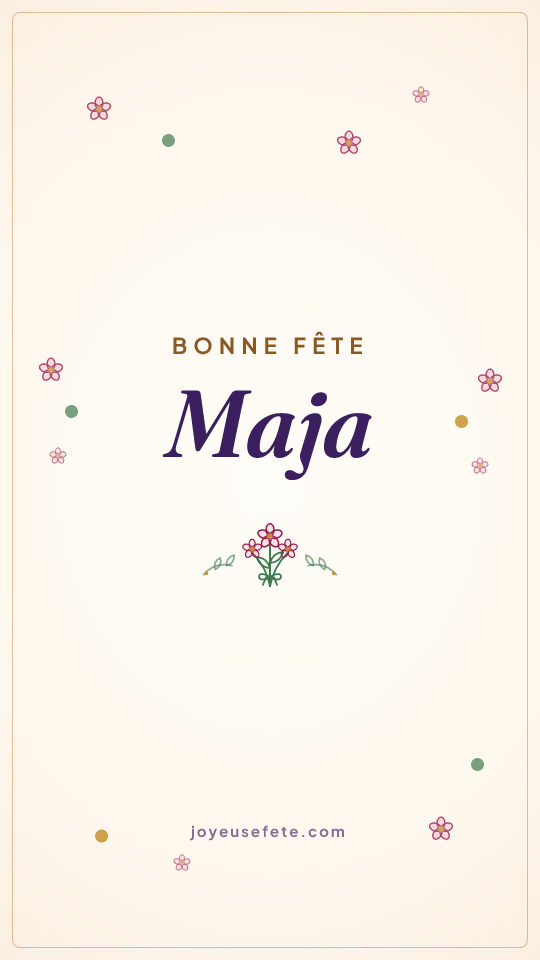 Image « Bonne fête Maja » au format story