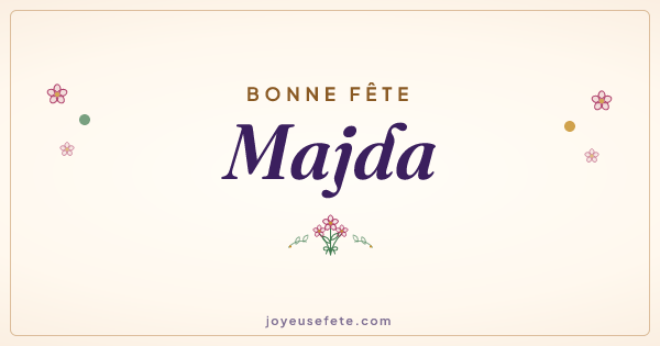 Image « Bonne fête Majda » au format large