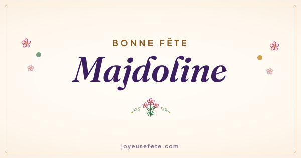 Image « Bonne fête Majdoline » au format large
