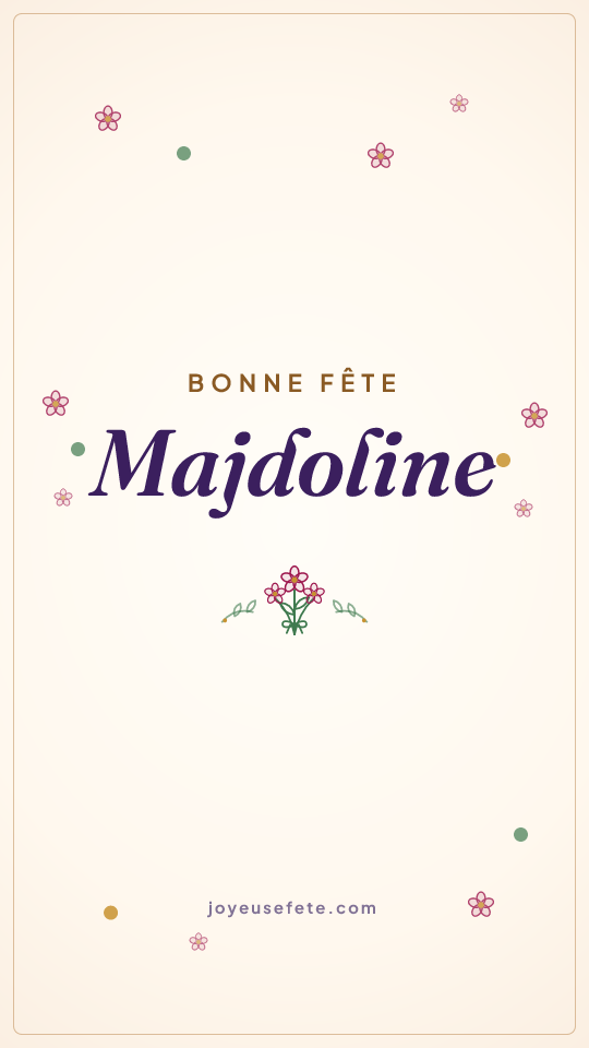 Image « Bonne fête Majdoline » au format story
