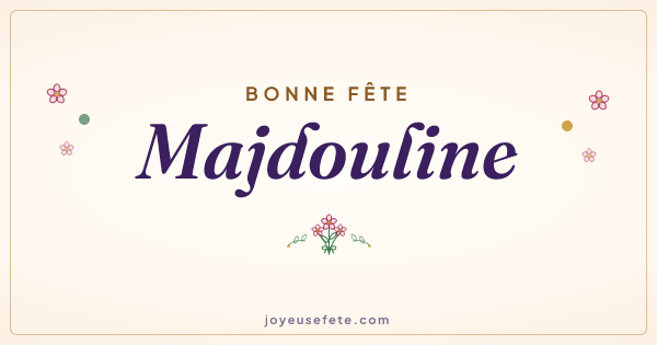 Image « Bonne fête Majdouline » au format large