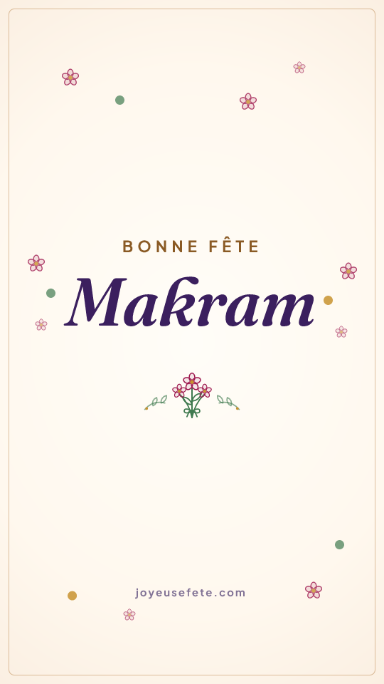 Image « Bonne fête Makram » au format story