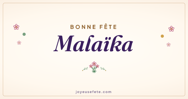 Image « Bonne fête Malaïka » au format large