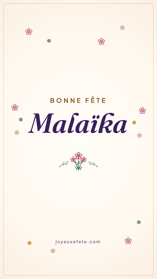 Image « Bonne fête Malaïka » au format story
