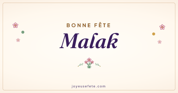 Image « Bonne fête Malak » au format large