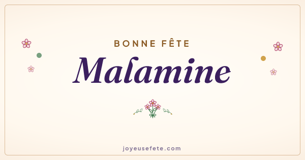 Image « Bonne fête Malamine » au format large