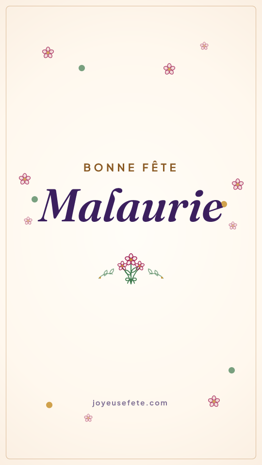 Image « Bonne fête Malaurie » au format story