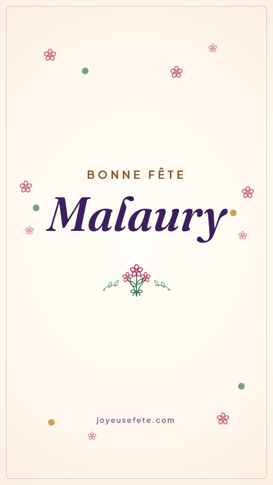 Image « Bonne fête Malaury » au format story