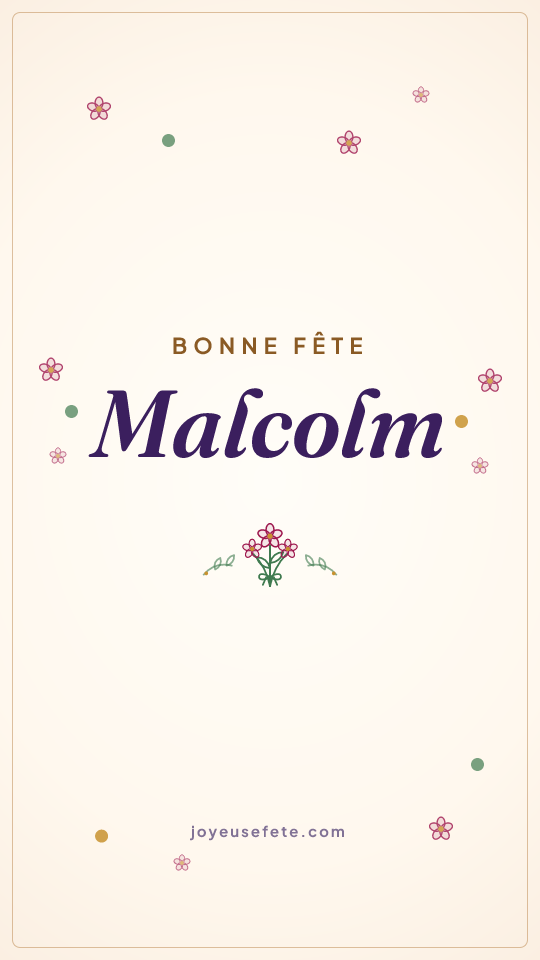 Image « Bonne fête Malcolm » au format story