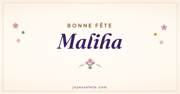 Image « Bonne fête Maliha » au format large