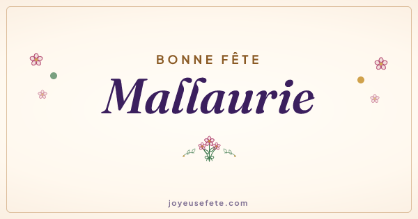 Image « Bonne fête Mallaurie » au format large