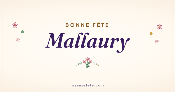 Image « Bonne fête Mallaury » au format large