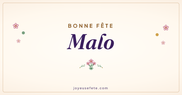 Image « Bonne fête Malo » au format large