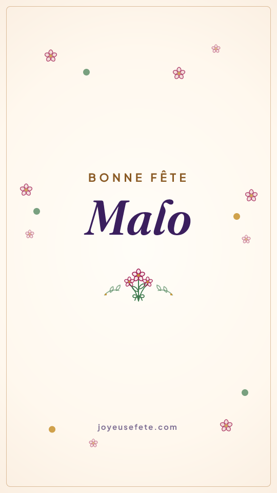 Image « Bonne fête Malo » au format story
