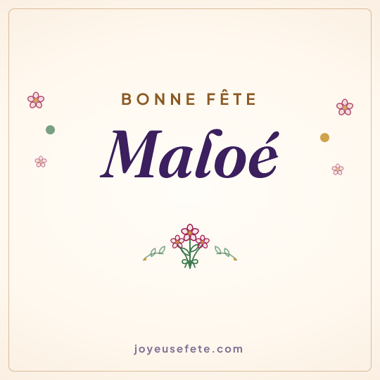 Image carrée « Bonne fête Maloé » pour WhatsApp