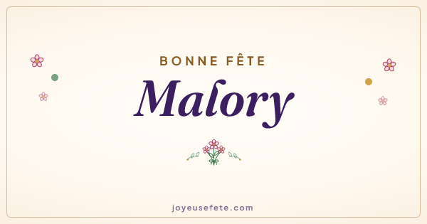Image « Bonne fête Malory » au format large
