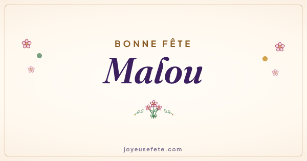 Image « Bonne fête Malou » au format large