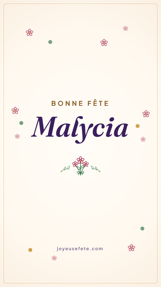 Image « Bonne fête Malycia » au format story