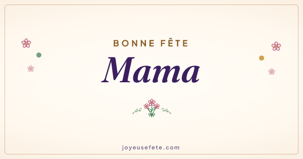 Image « Bonne fête Mama » au format large