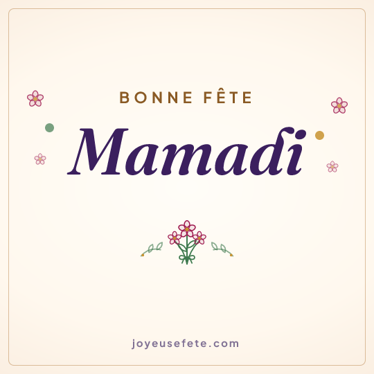 Image carrée « Bonne fête Mamadi » pour WhatsApp