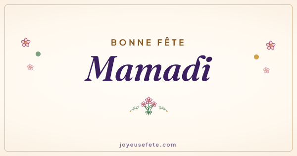 Image « Bonne fête Mamadi » au format large