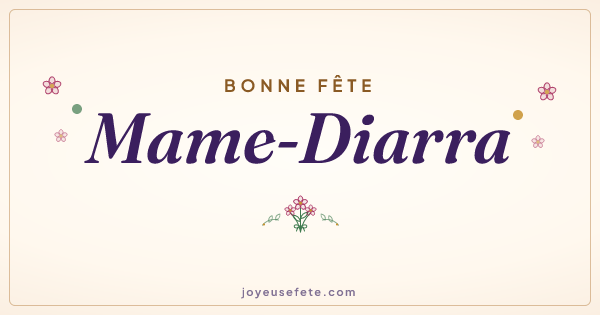 Image « Bonne fête Mame-Diarra » au format large