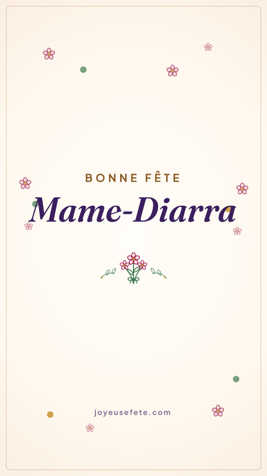 Image « Bonne fête Mame-Diarra » au format story