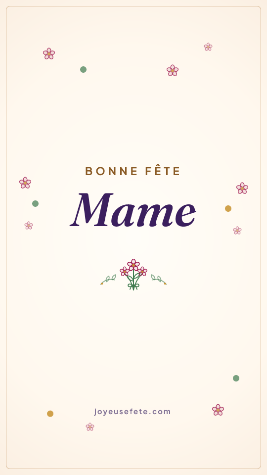 Image « Bonne fête Mame » au format story