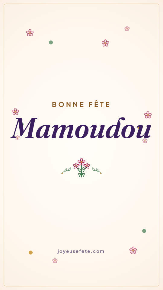 Image « Bonne fête Mamoudou » au format story