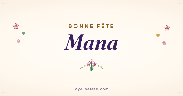 Image « Bonne fête Mana » au format large