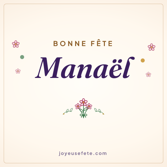 Image carrée « Bonne fête Manaël » pour WhatsApp