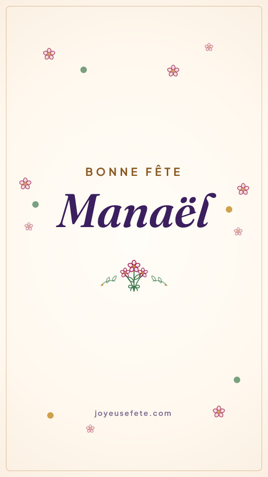 Image « Bonne fête Manaël » au format story