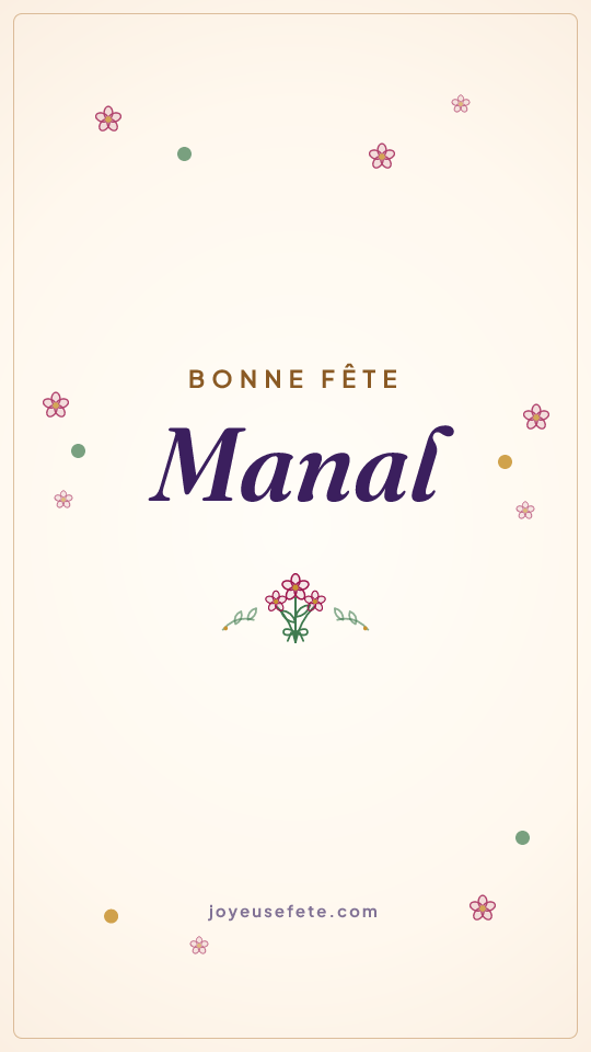 Image « Bonne fête Manal » au format story