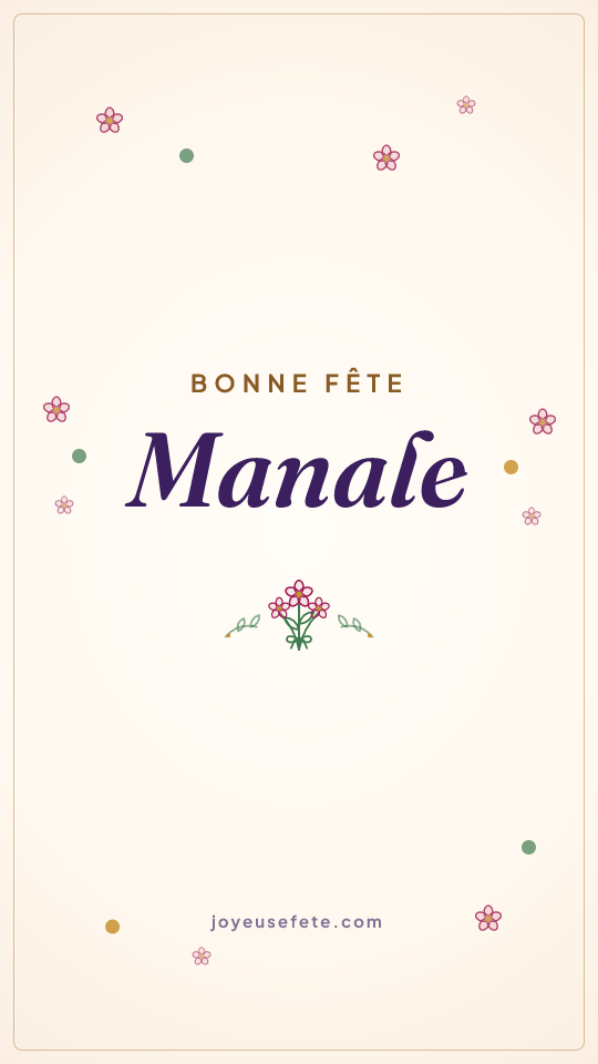 Image « Bonne fête Manale » au format story
