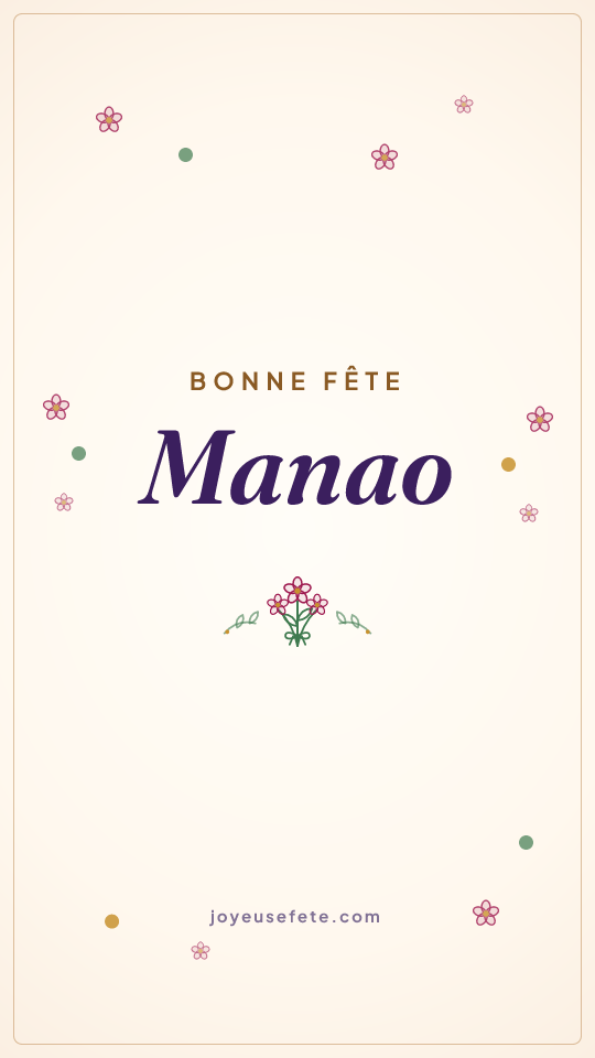 Image « Bonne fête Manao » au format story