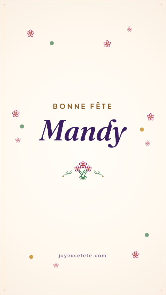 Image « Bonne fête Mandy » au format story