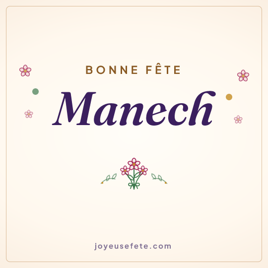 Image carrée « Bonne fête Manech » pour WhatsApp