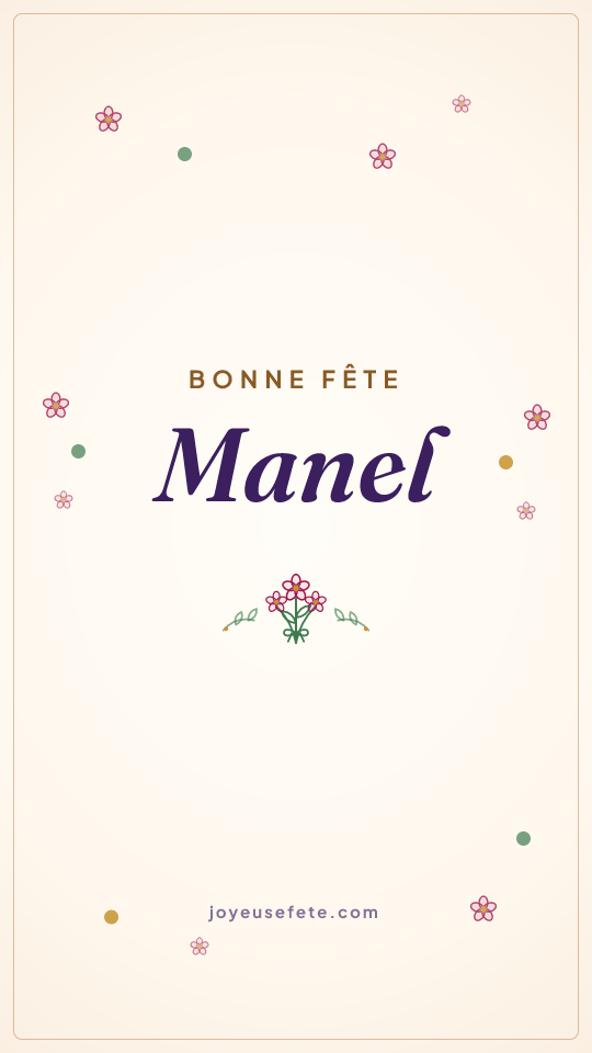 Image « Bonne fête Manel » au format story