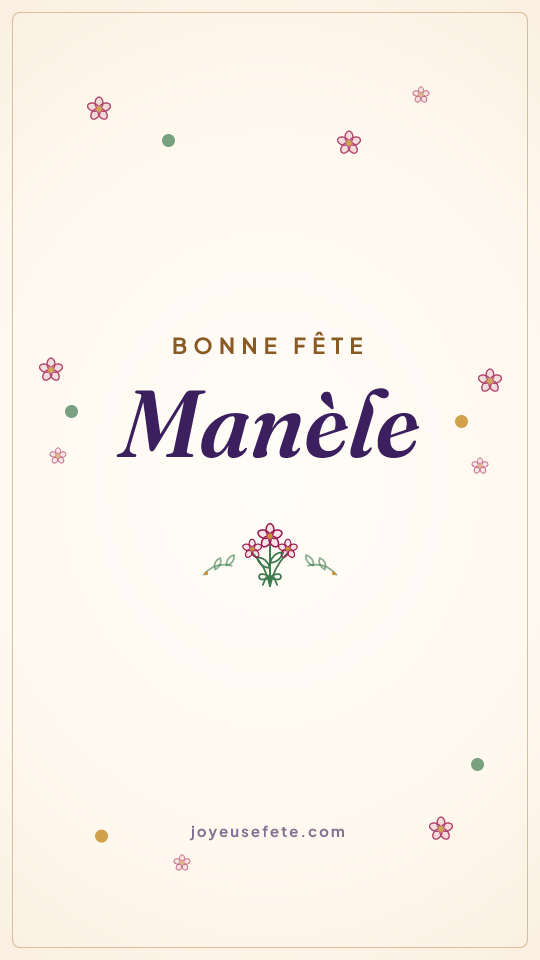 Image « Bonne fête Manèle » au format story