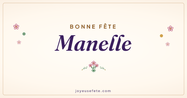Image « Bonne fête Manelle » au format large