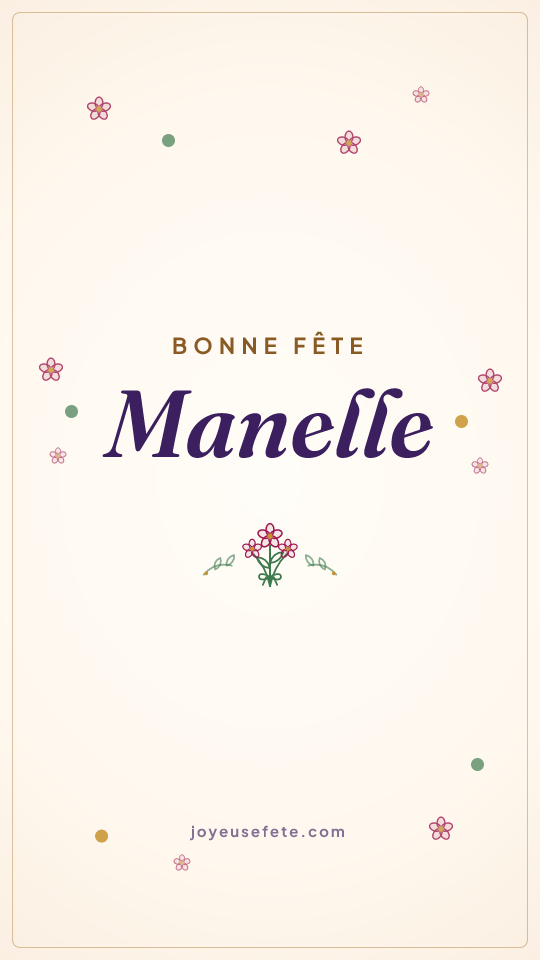 Image « Bonne fête Manelle » au format story