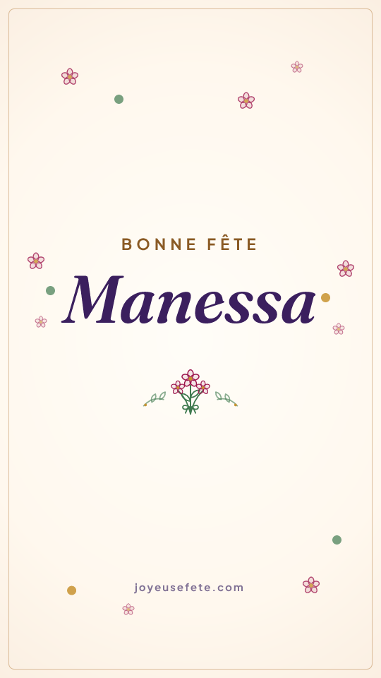 Image « Bonne fête Manessa » au format story