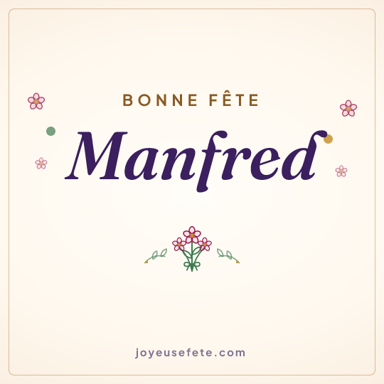 Image carrée « Bonne fête Manfred » pour WhatsApp