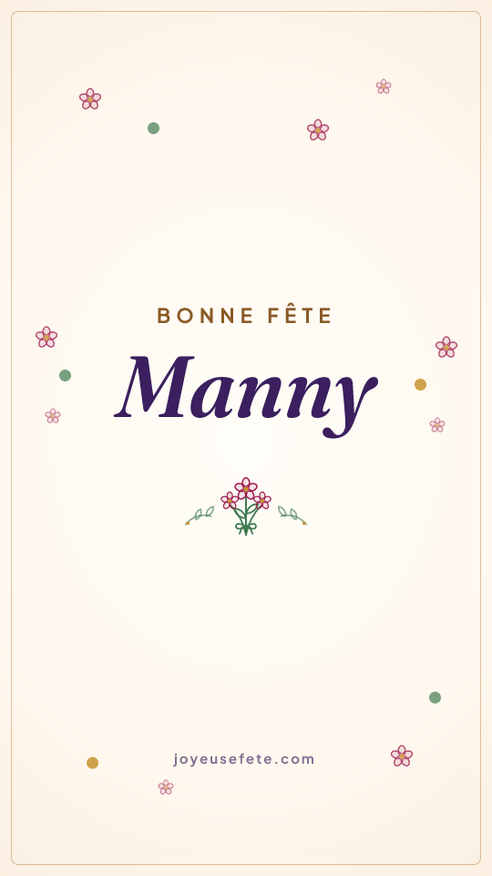 Image « Bonne fête Manny » au format story