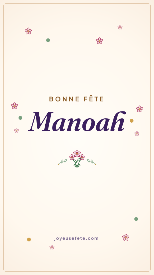 Image « Bonne fête Manoah » au format story