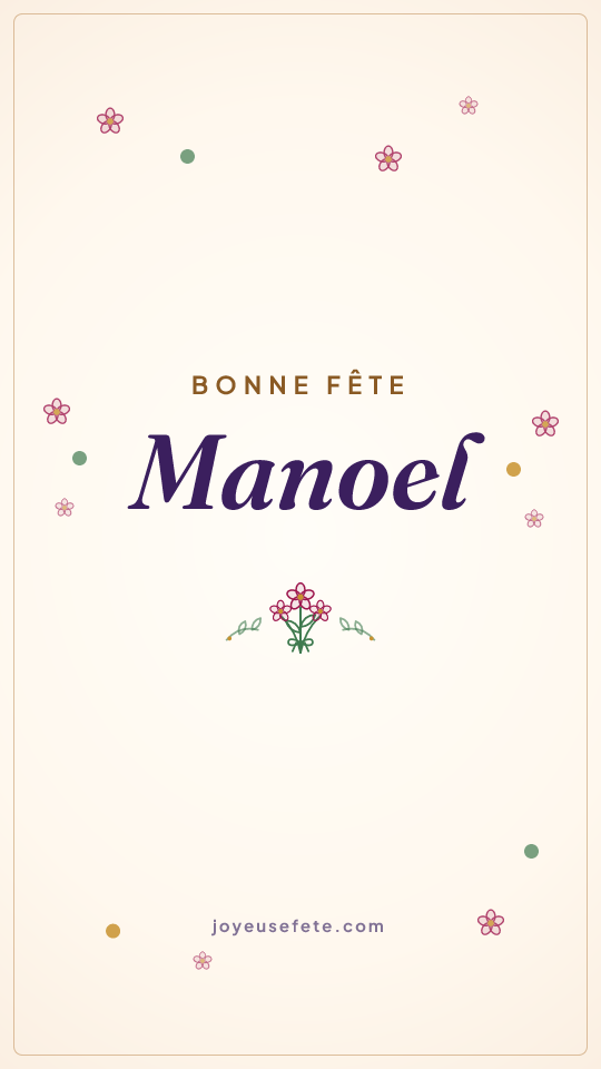 Image « Bonne fête Manoel » au format story